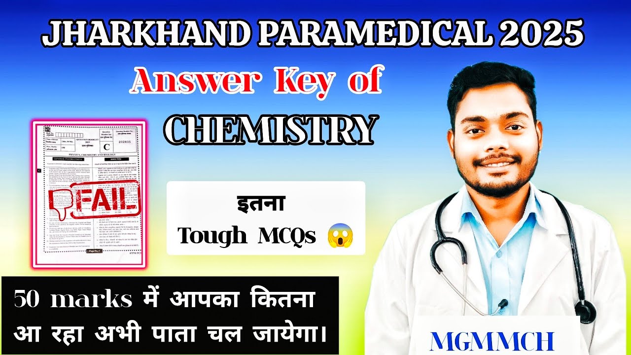 Jharkhand Paramedical 2025 Chemistry Answer Key 🔥 | Omg! Itna Tough Paper Tha 😱 | SET - C | JCECEB