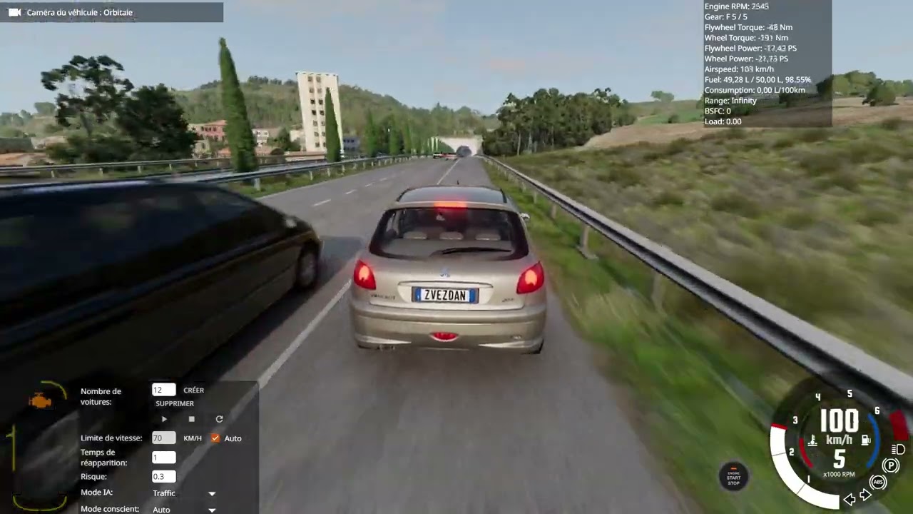 Peugeot 206 1.6 110  / Italy Rework with traffic BeamNG Drive