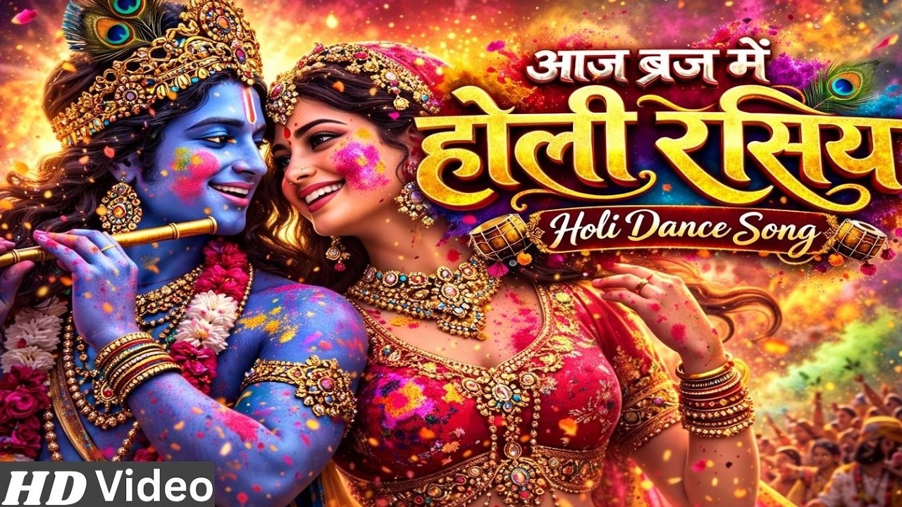 आज ब्रज में होली रे रसिया | Vrindavan Holi Song 2026 | Radha Krishna | Aaj biraj Mein Holi Re Rasiya