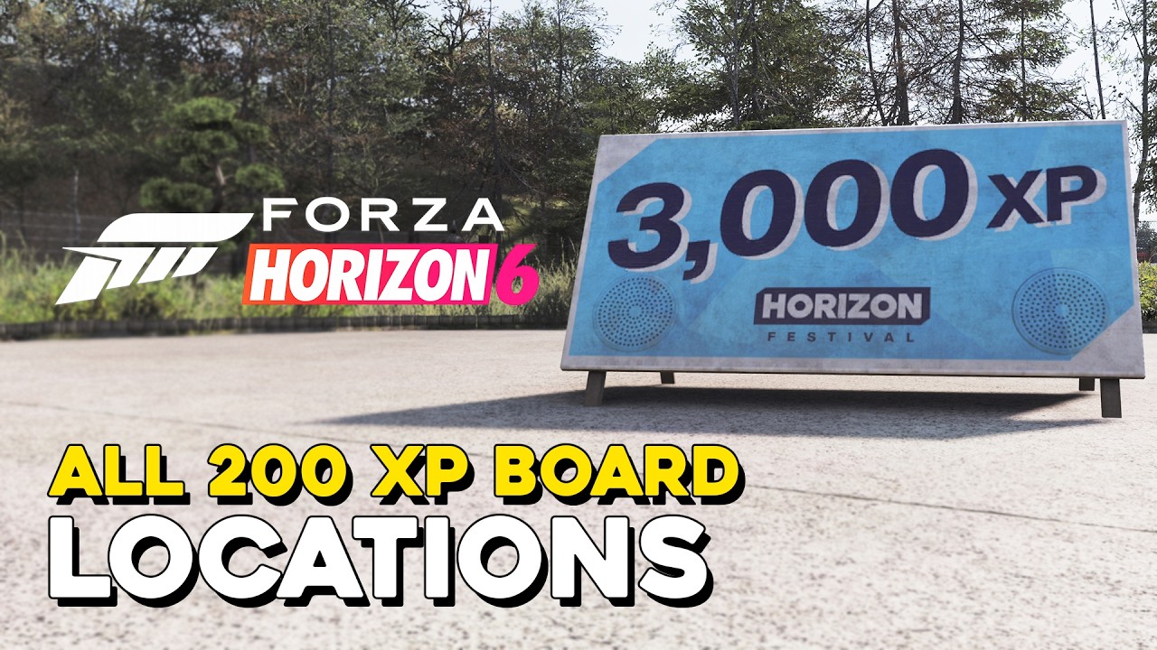 Forza Horizon 6 All 200 XP Board Locations (A Few Splinters Is Nothing! Achievement Guide)