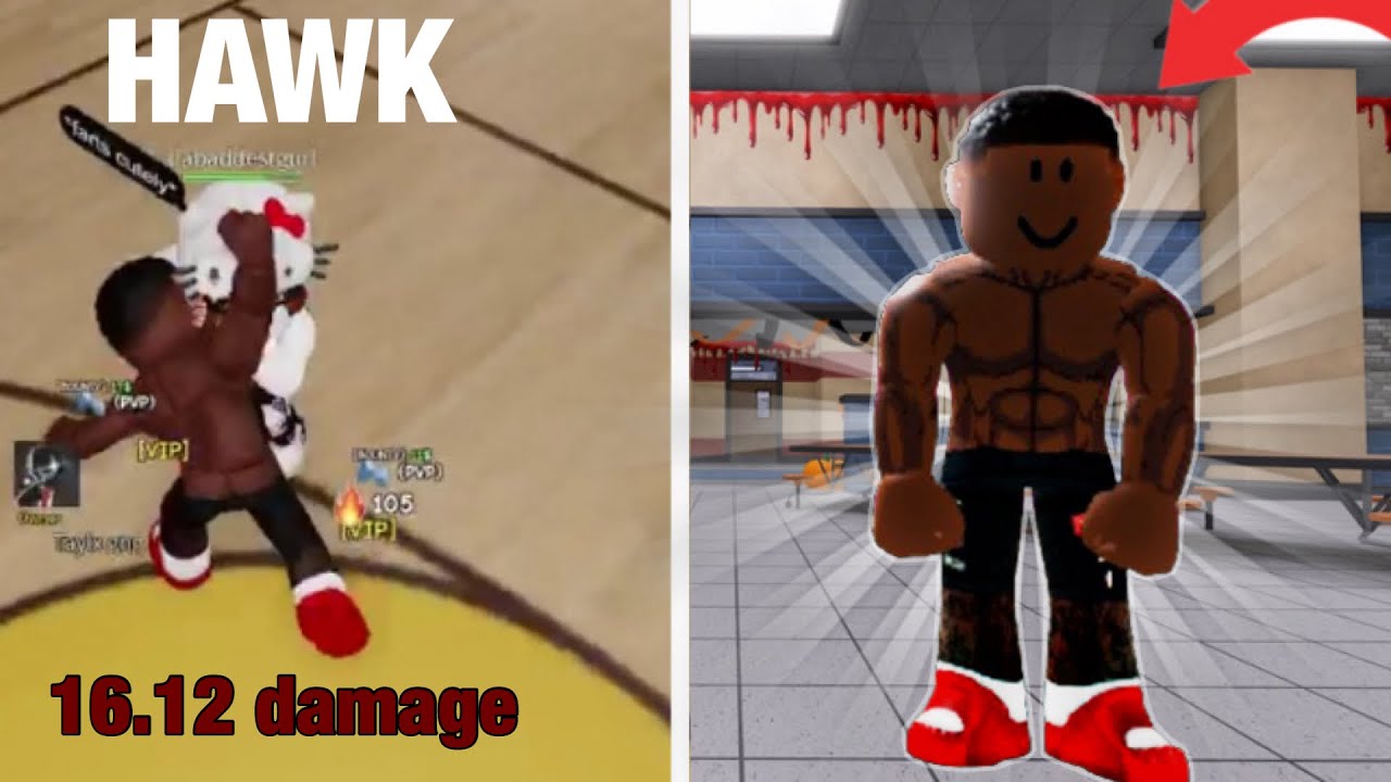 Я использовал этот новый боевой стиль «Ястреб» в Roblox Fight In a School.