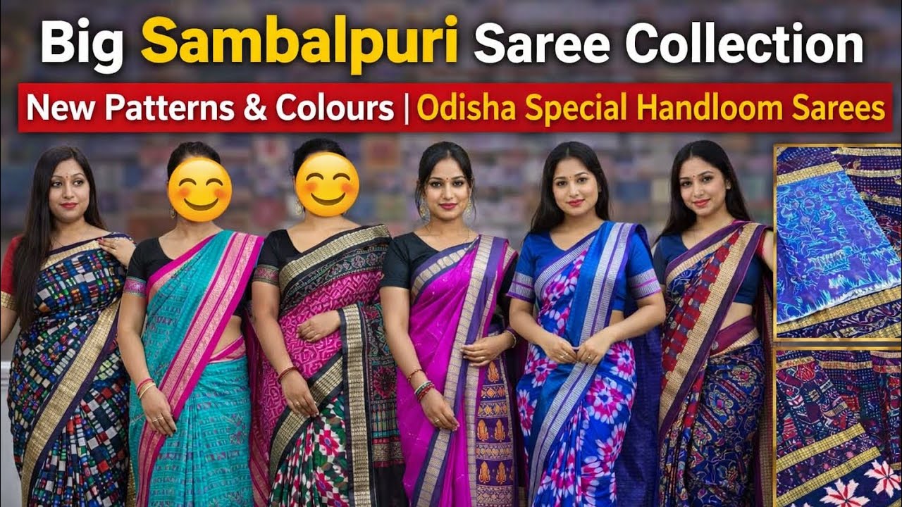 Big Sambalpuri Saree Collection |New Patterns & Colours |Odisha Special Handloom SareesWP 7653825007
