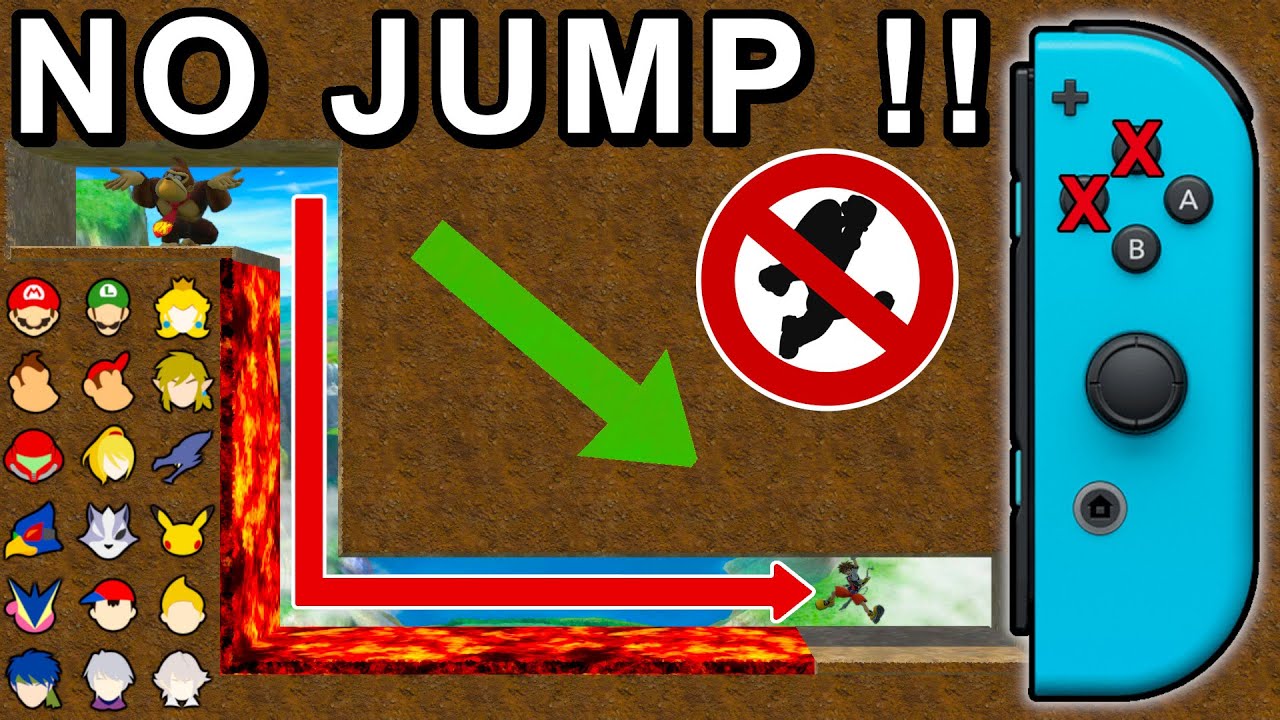 Who Can Get Down WITHOUT Jumping ? - Super Smash Bros. Ultimate