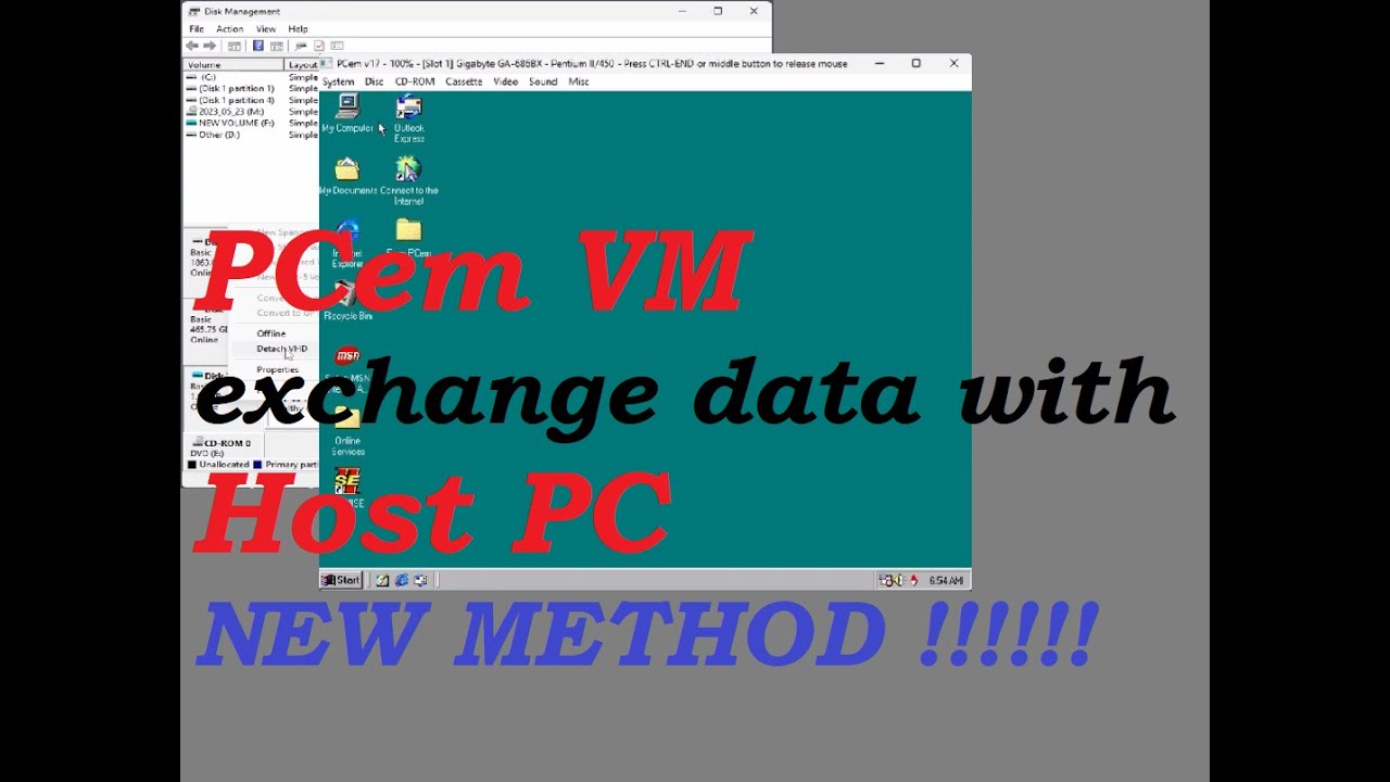 PCem VM exchange data with Host