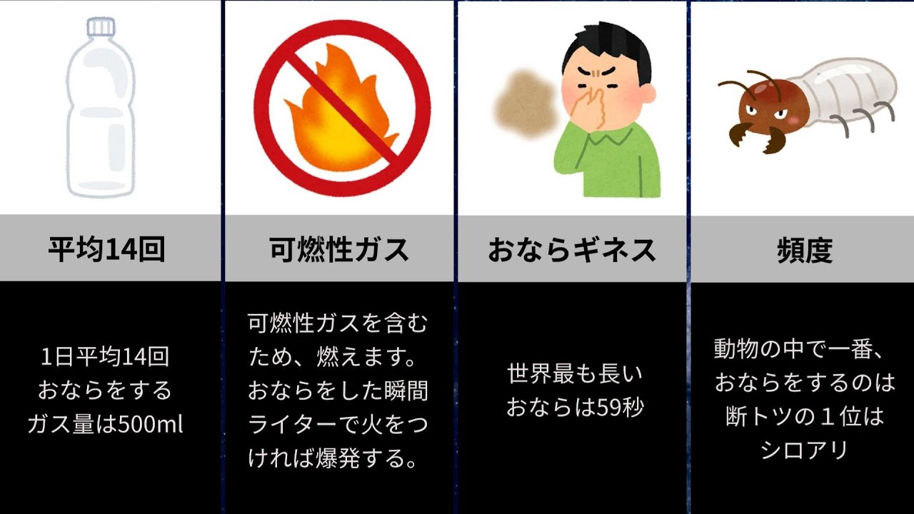 【雑学】意外と知らない、おなら雑学10選！！