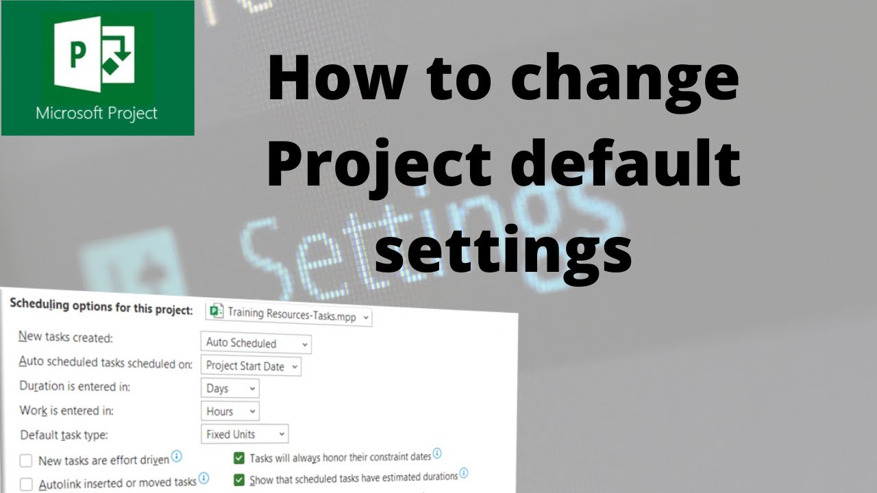 Secret tricks to modify Microsoft Project settings