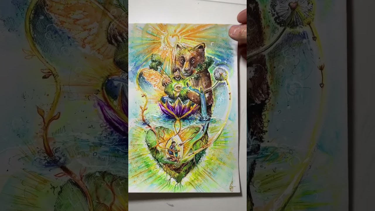 Seelenbild &bdquo;Herzimpuls&ldquo; #seelenbild #herzimpuls #soulart #seelenbotschaft #spiritualartist #soul