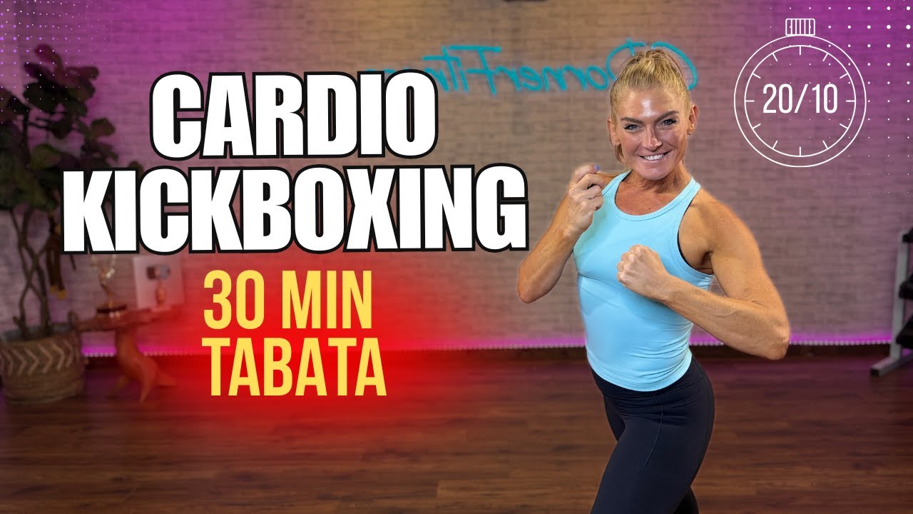 30-Min Cardio Kickboxing Tabata Workout | Punch, Kick & Sweat (No Equipment)