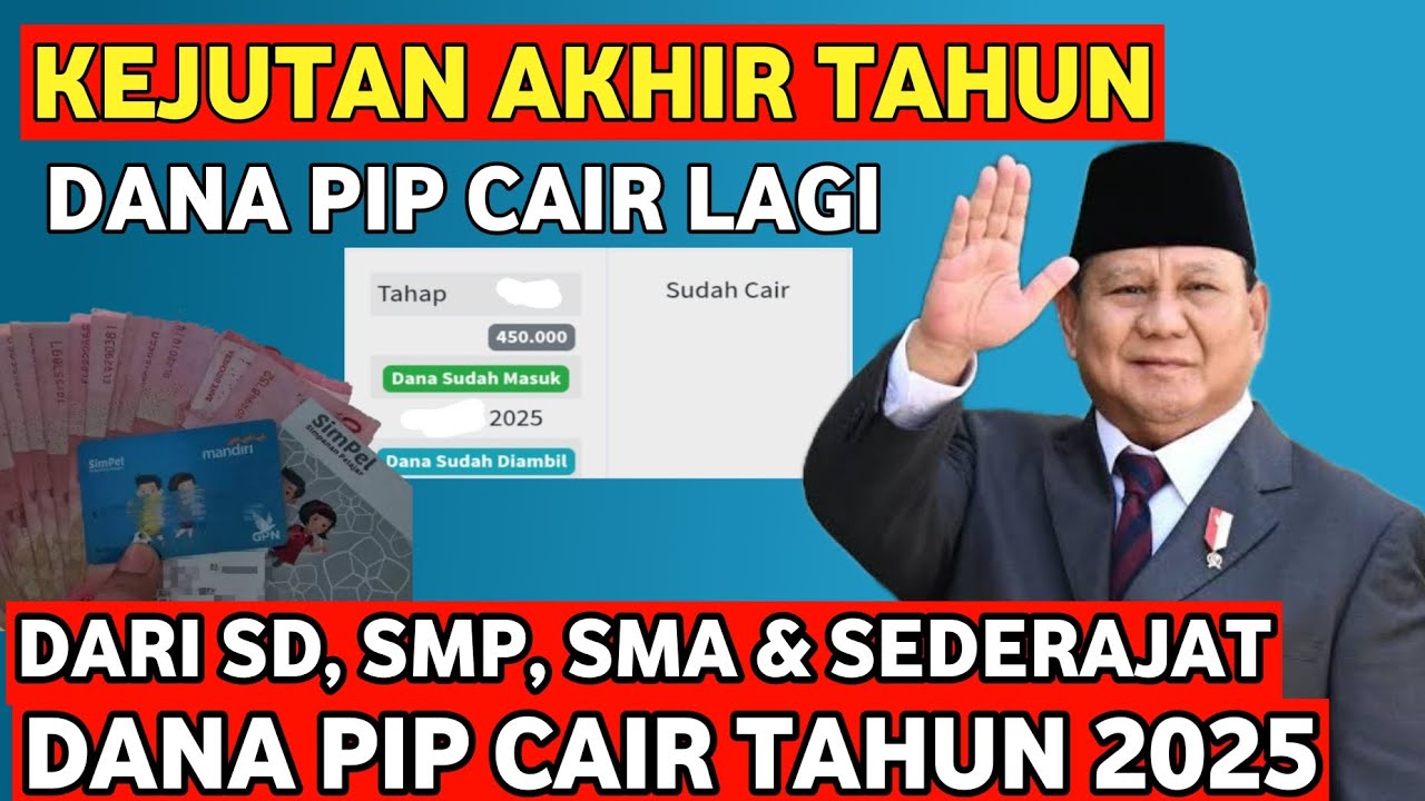 PIP 2025 KAPAN CAIR, PENYALURAN DANA PIP BULAN OKTOBER DISALURKAN