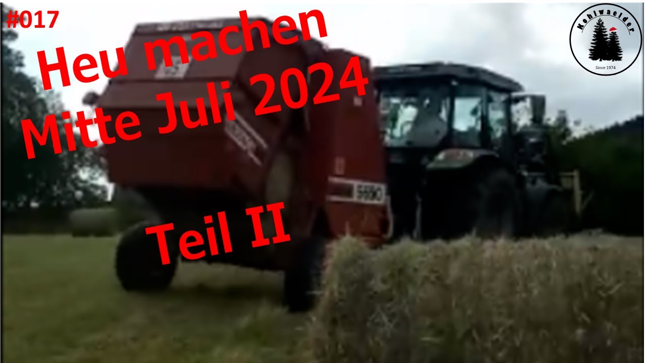 Heu machen 2024 Teil II mit Deutz Fahr 5080 Keyline, Fiatagri Hesston 5650, Claas WS280, Fiat 45-66