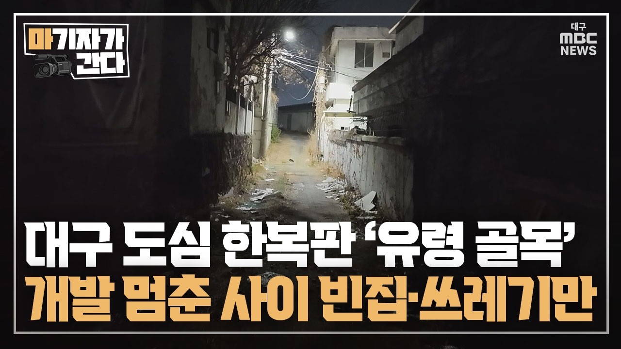 [마기자가 간다] 대구 도심 한복판 &lsquo;유령 골목&rsquo;&middot;&middot;&middot;개발 멈춘 사이 빈집에 쓰레기만 쌓였다 | 대구MBC뉴스