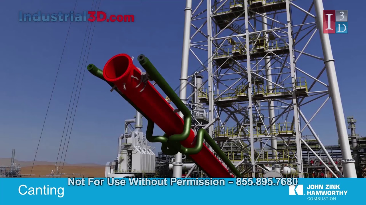 John Zink Demountable Flare System Installation & Ignition Process | 3D Animation by I3D