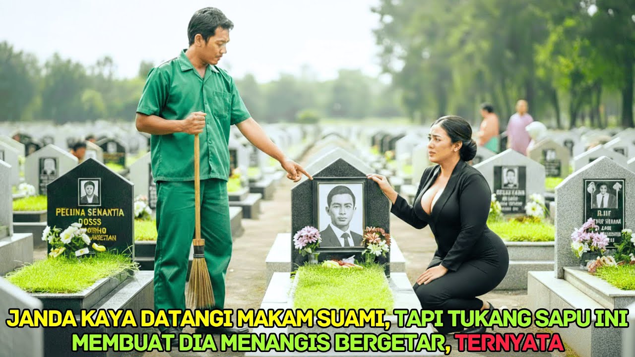 Janda Kaya datangi Makam Suami, Tapi Tukang Sapu ini membuat dia menangis, kebenarannya bikin syok..