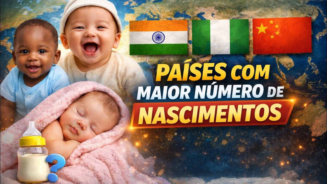 OS PAÍSES COM O MAIOR NÚMERO DE NASCIMENTOS