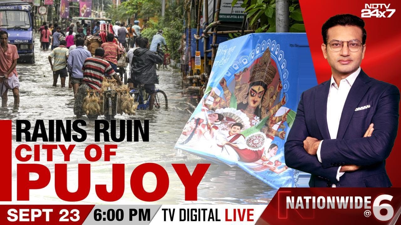 Kolkata Rains | West Bengal News LIVE | Durga Puja 2025 | Rains Ruin City Of Pujo | Nationwide At 6