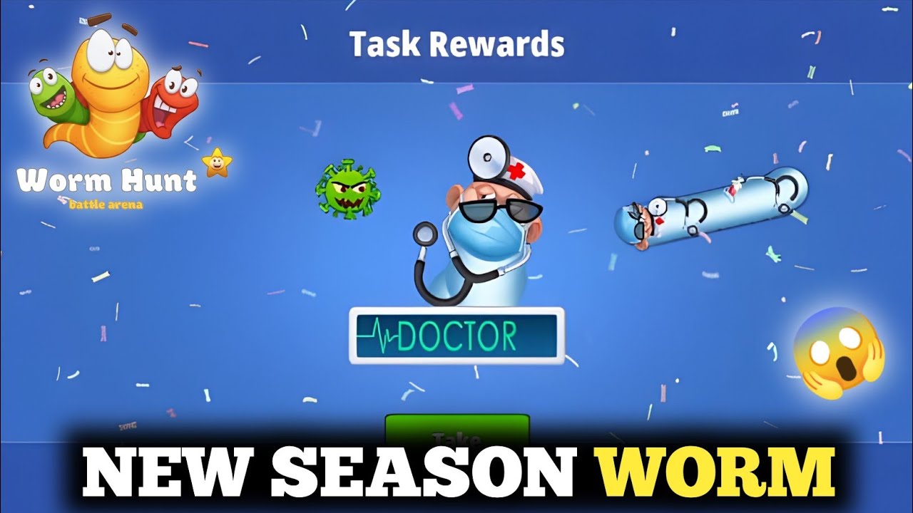 NEW SEASON WORM 😱 in Worm Hunt | DOCTOR Worm Game Play | 50 Season Reward DOCTOR Worm | Worm Hunt