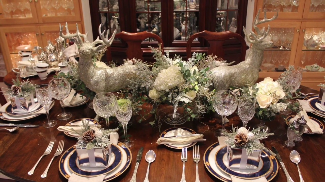 Winter Wonderland 2018 Tablescape / Rebecca Robeson Inspired / Fresh Flower Centerpiece
