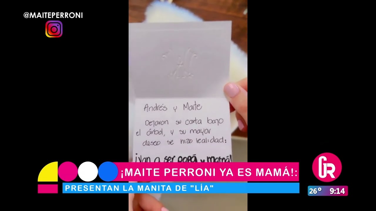 Maite Perroni ya es mamá, presentas la manita de Lía