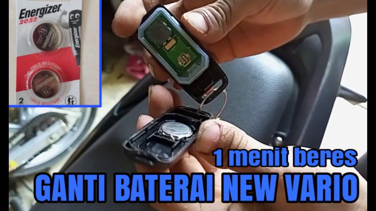 Cara mudah ganti BATERAI REMOT New Vario