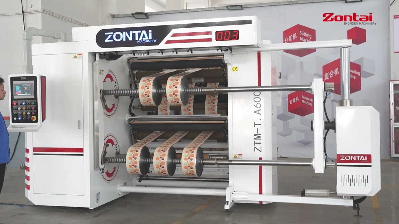 Zontai Unibody type Turret Slitting rewinding machine