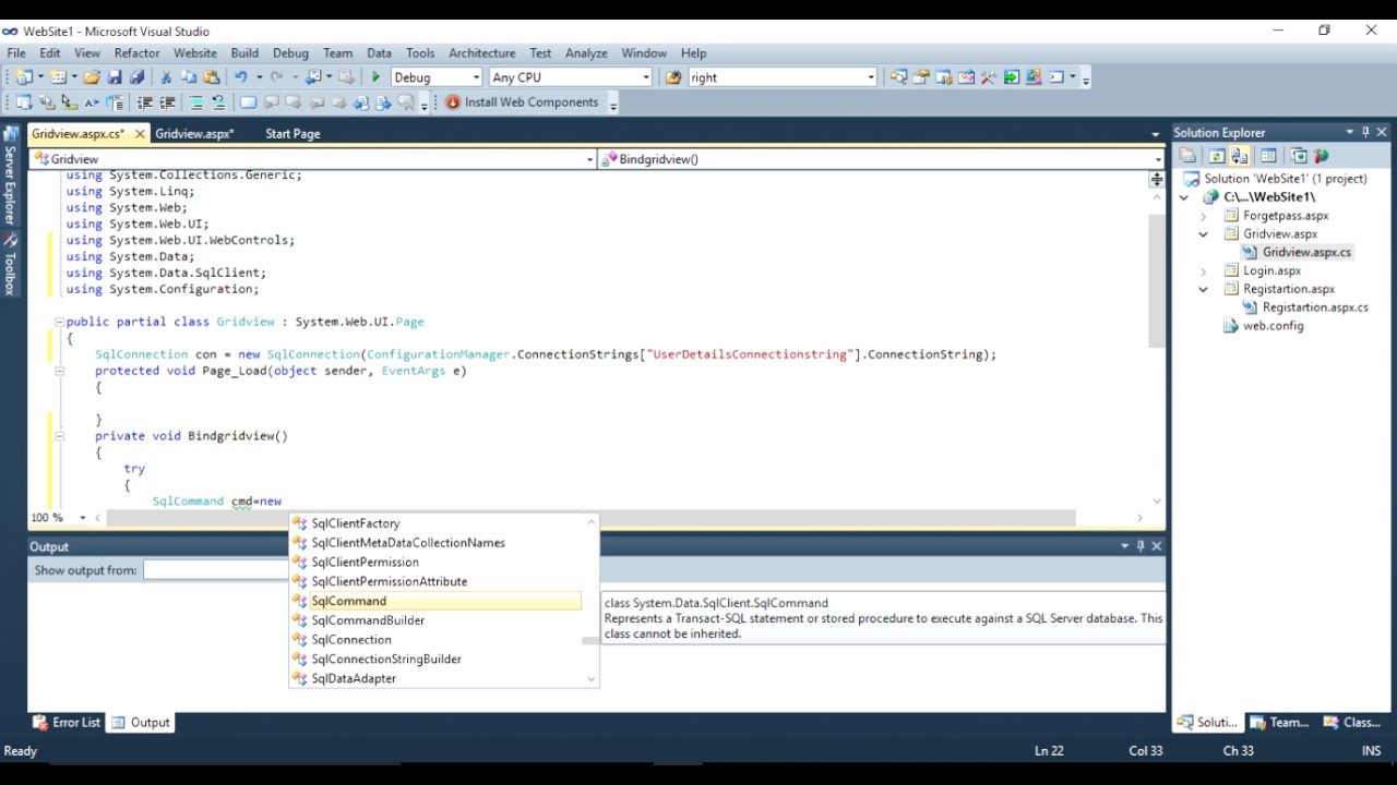 How to bind gridview using asp.net c#