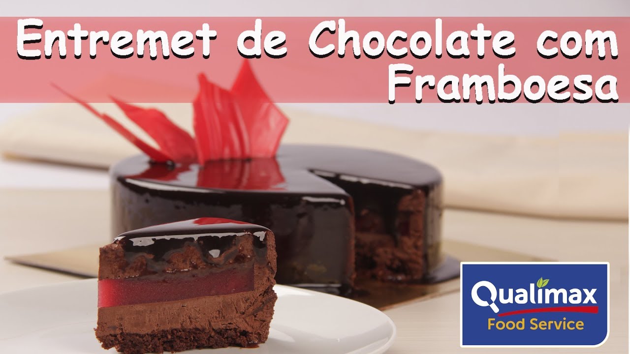 Entremet de Chocolate com Framboesa
