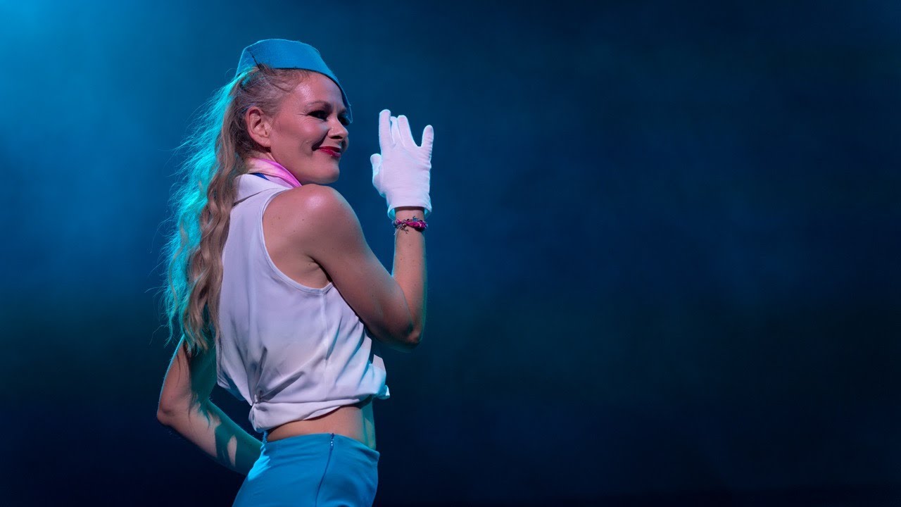 Glam Squad Burlesque  - The Best Of Show INTRO: Glamette Airlines with safety instructions