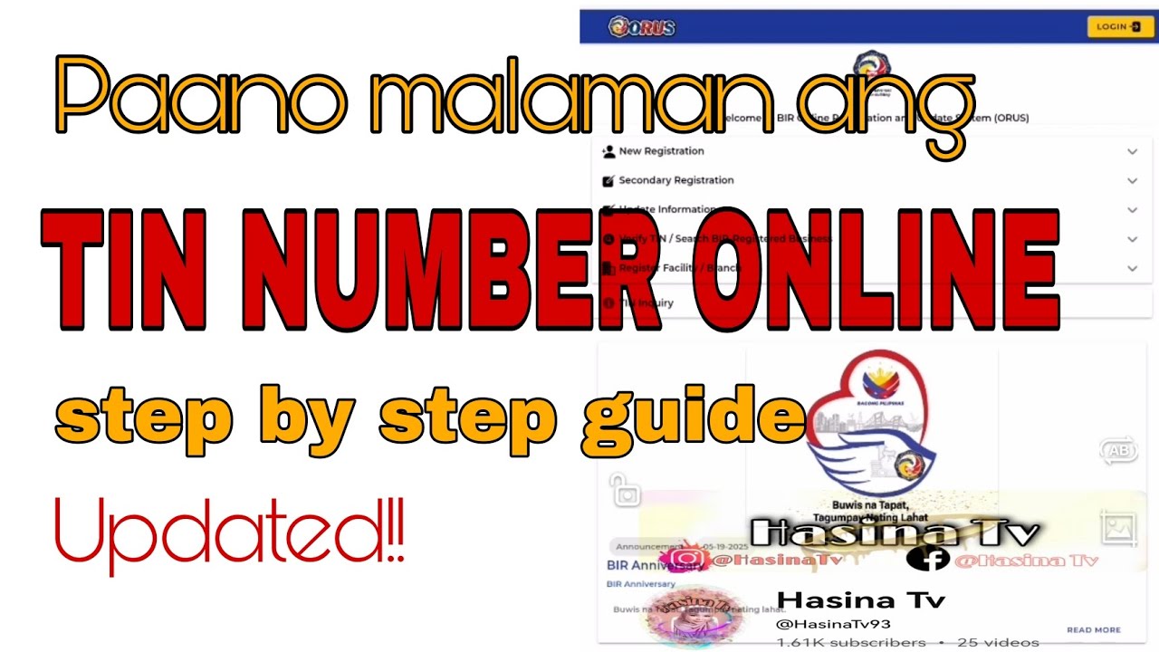 Paano malaman ang TIN NUMBER na nakalimutan online | updated