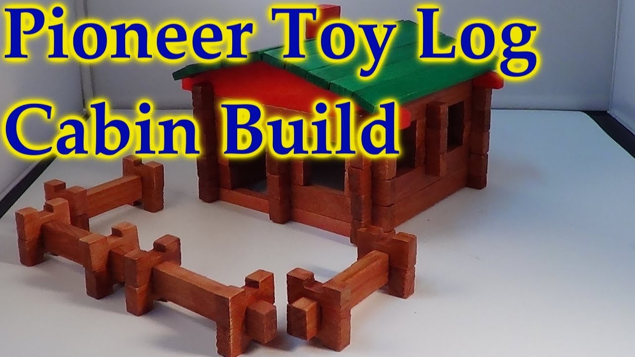 Roy Toy Paul Bunyan Pioneer Log Cabin Open Build - Watch It Build Itself! Like Lincoln Logs?