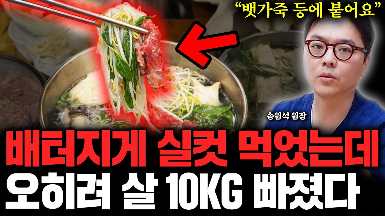 “살 찌는줄 알았는데 빠졌다” 냉장고에 채워두고 한달 -10kg 만든 살 빠지는 '의외의 음식 7가지' 뱃살, 내장지방 없는 가벼운 몸 만드세요 (송원석 원장 1부)