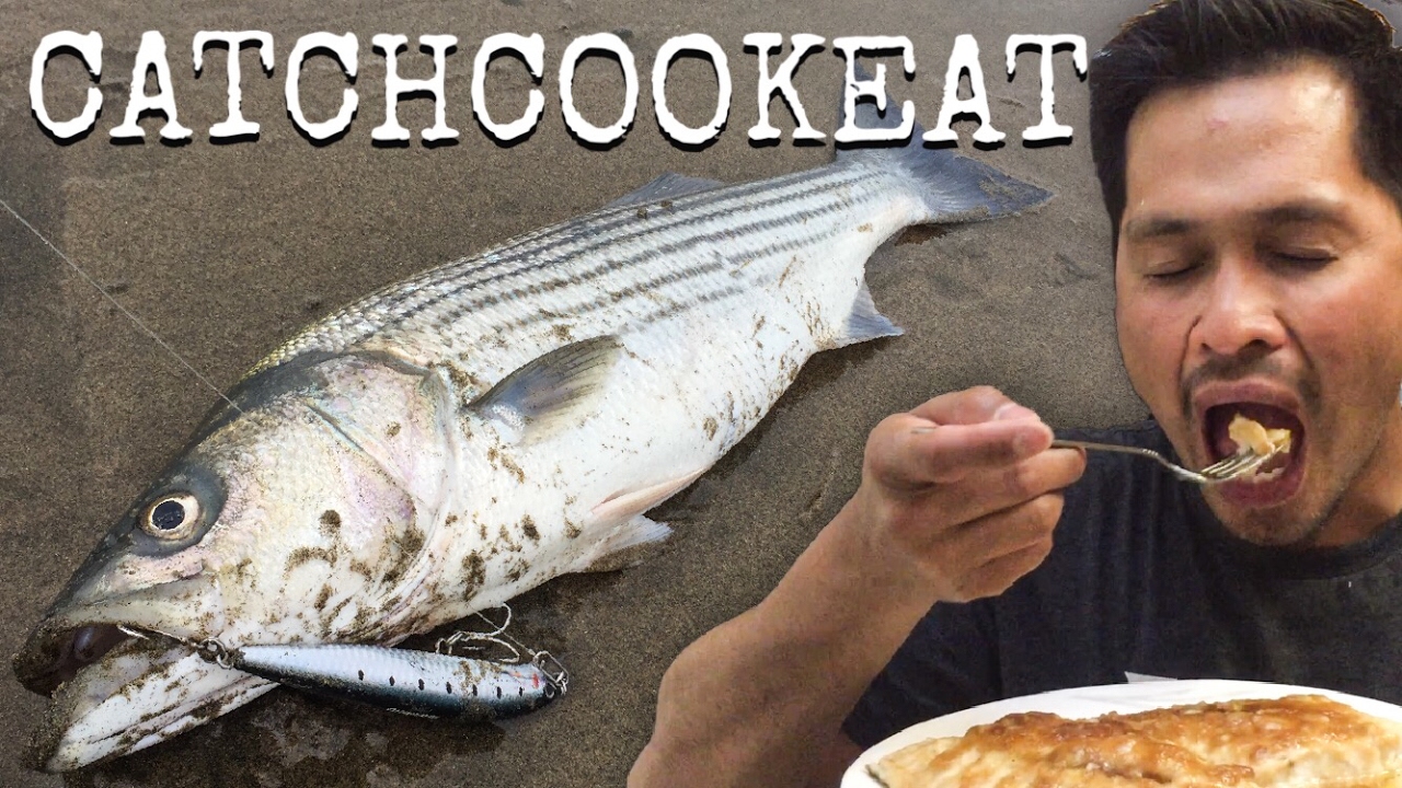 STRIPED BASS RECIPE | How to Catch and Cook and Eat