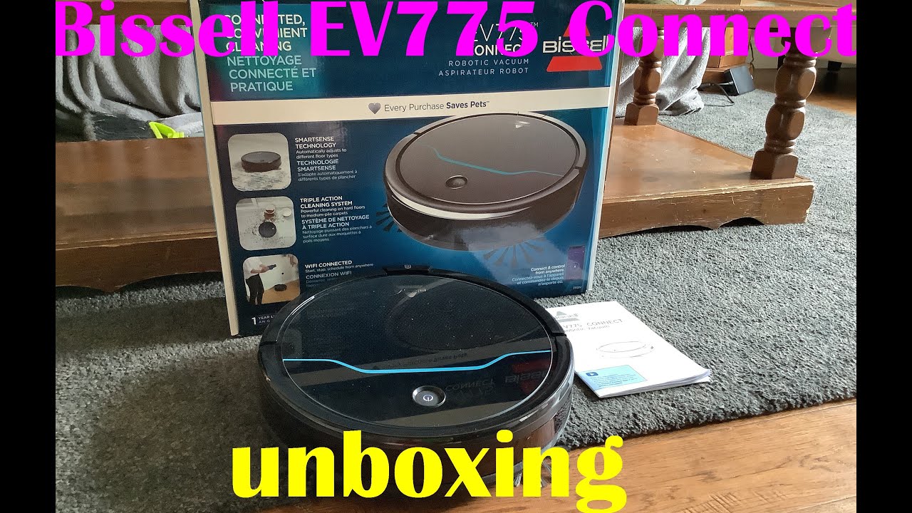 i got my 13th robot vacuum! unboxing a Bissell EV775 Connect robot vacuum