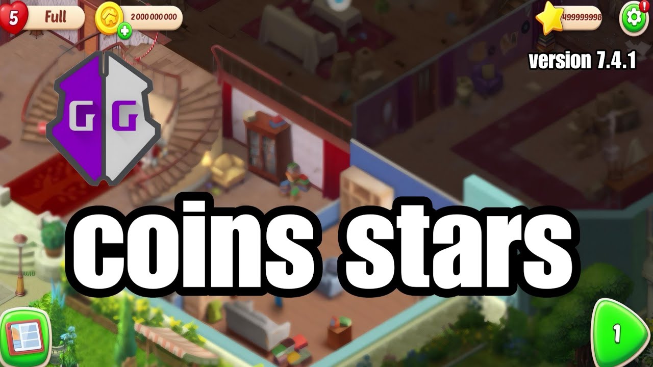 Latest hack method Homescapes coins stars v7.4.1 GameGuardian No Root