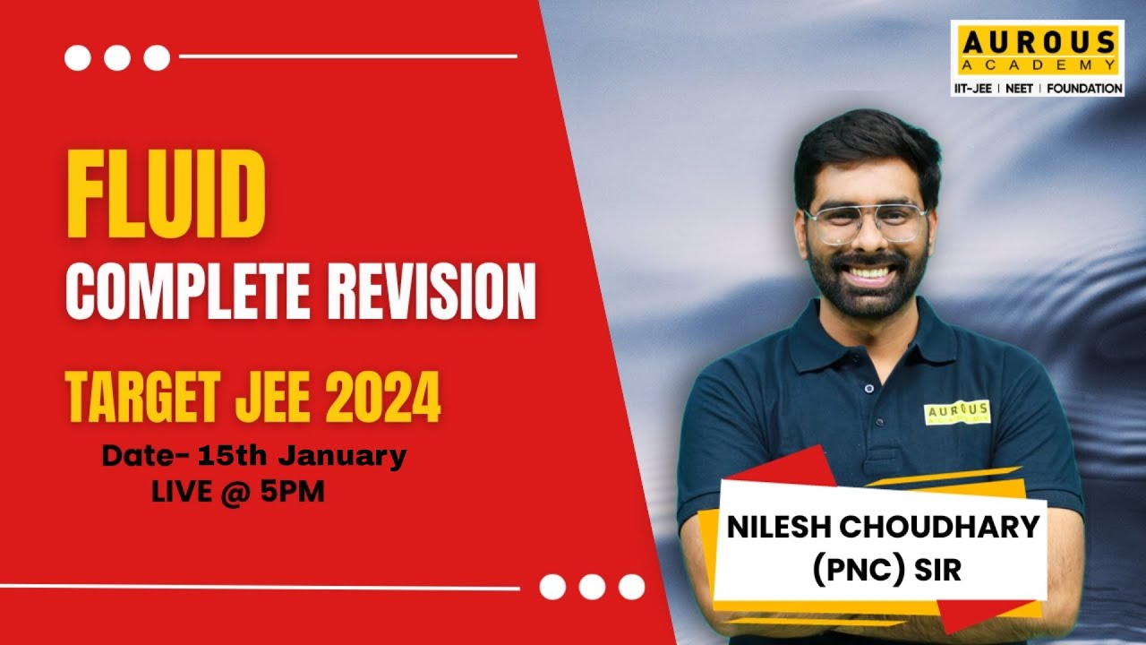FLUID  |Target JEE 2025  COMPLETE REVISION  | PNC sir | Aurous Academy