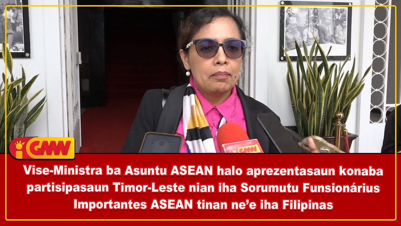 VM Asuntu ASEAN halo aprezentasaun konaba partisipasaun TL iha Sorumutu Funsionáriu Importante ASEAN