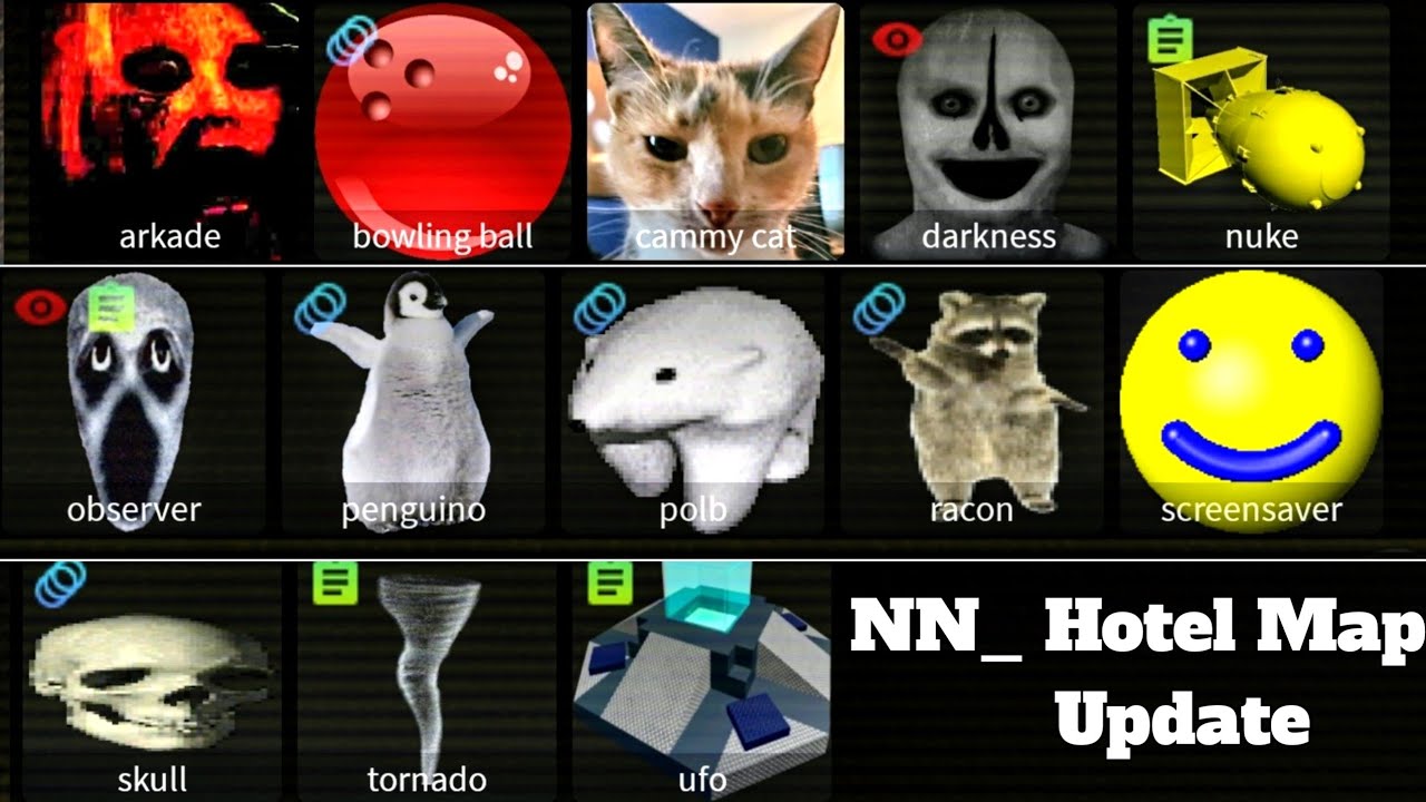 Nico's Nextbots Hotel Map All New Nextbots Jumpscares New Birthday Special Update