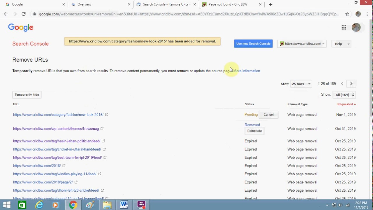 How To Remove URL From New Search Console or Webmaster Tools