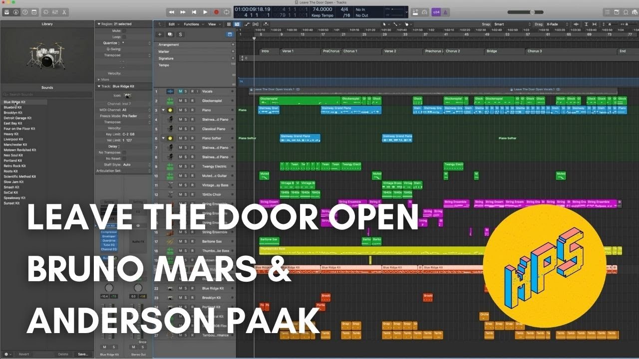 Leave The Door Open – Logic Pro Remake with Stock Plugins + Project File