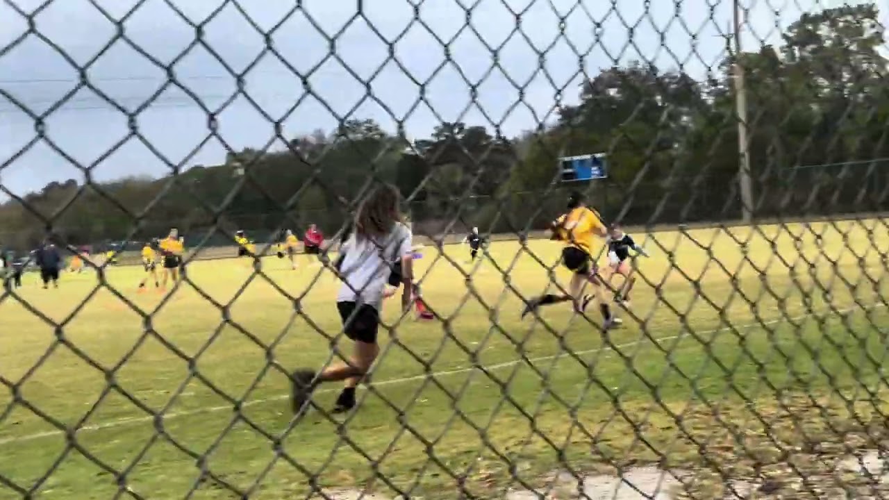 U11 Girls Flag Football Chiefs vs Patriots Chiefs win 19-0