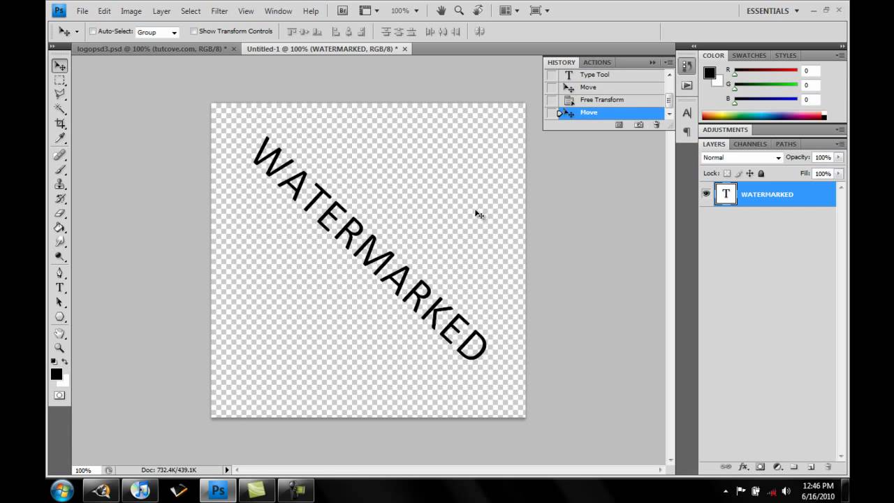 Tutcove: Watermark an image in Photoshop
