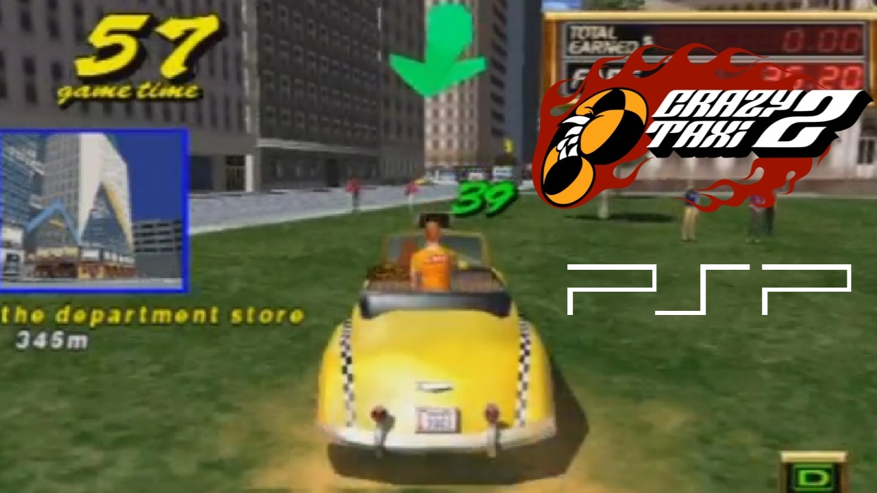 Crazy Taxi 2 playthrough (PSP) (1CC)
