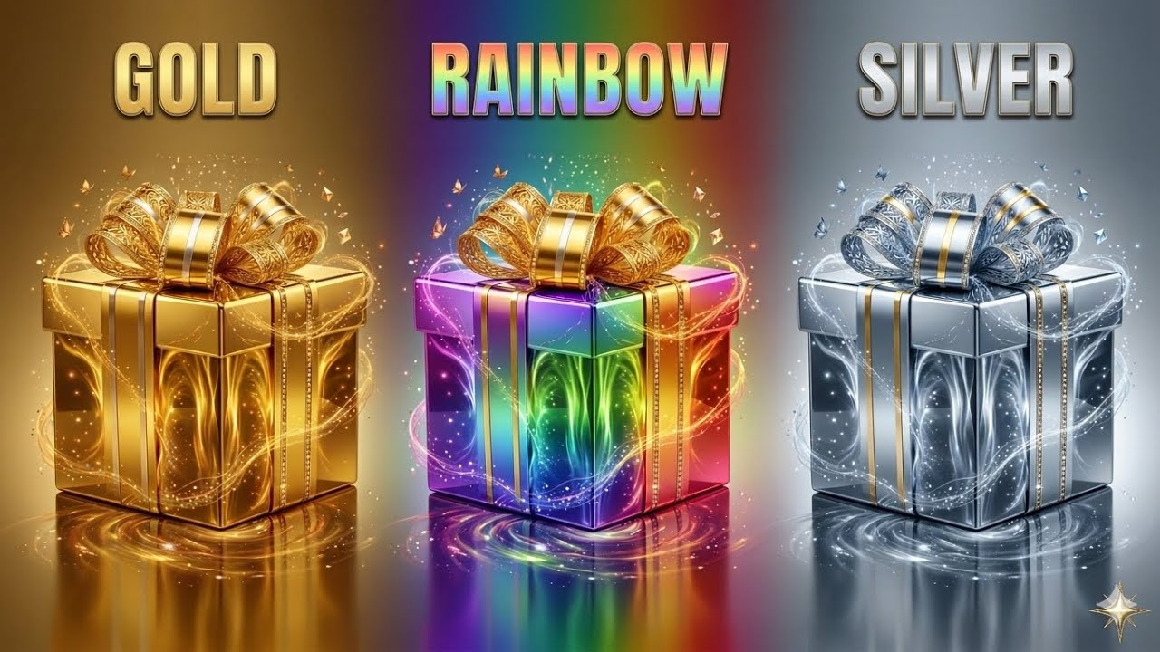 Choose A Box [Gold✨Rainbow🌈Silver💍]#chooseyourgift #pickone #viral #mysterybox 