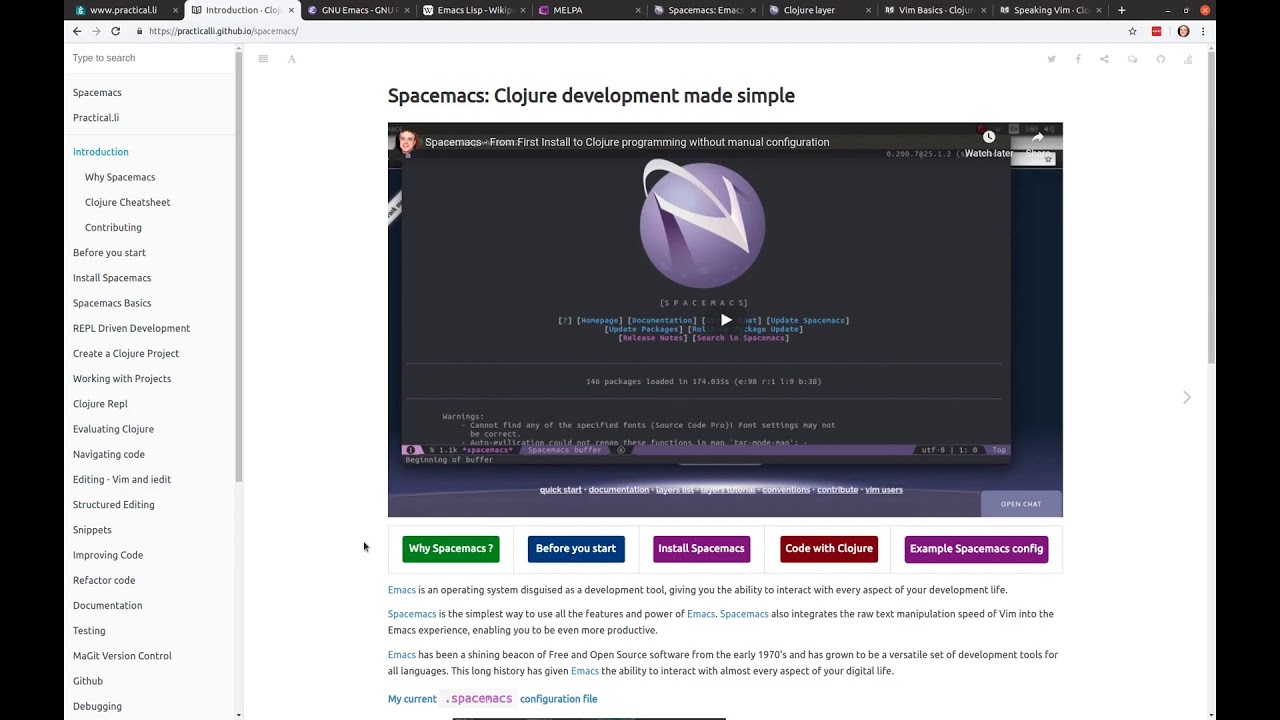 Spacemacs for Clojure development - overview