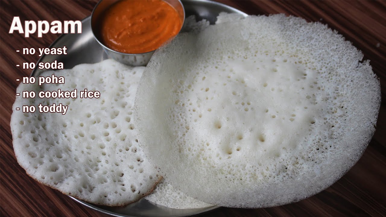 Appam Recipe | No Yeast No Soda Palappam Recipe |  Murmura dosa