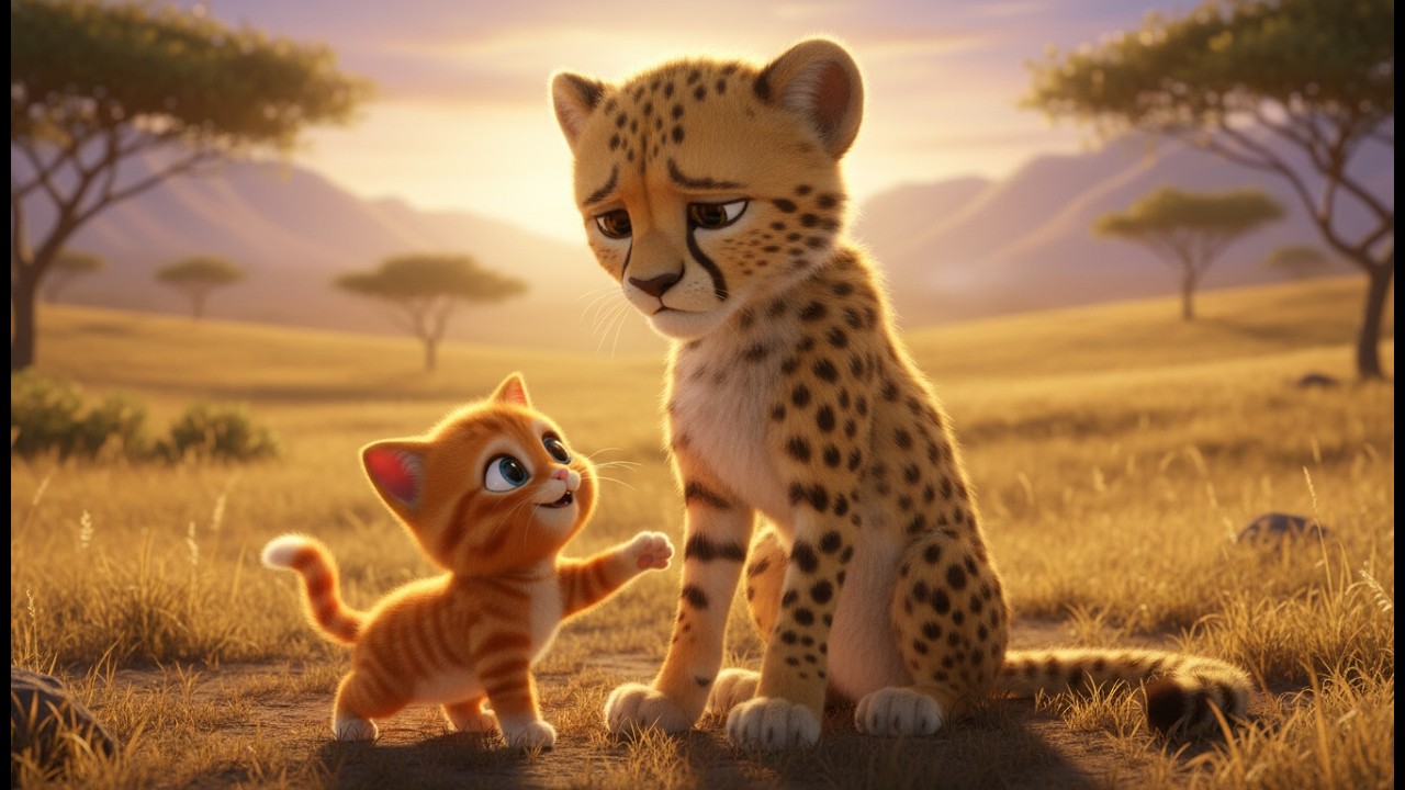 Sunny the Cat Saves an Injured Fox—Coyotes Close In! (Animated Story)