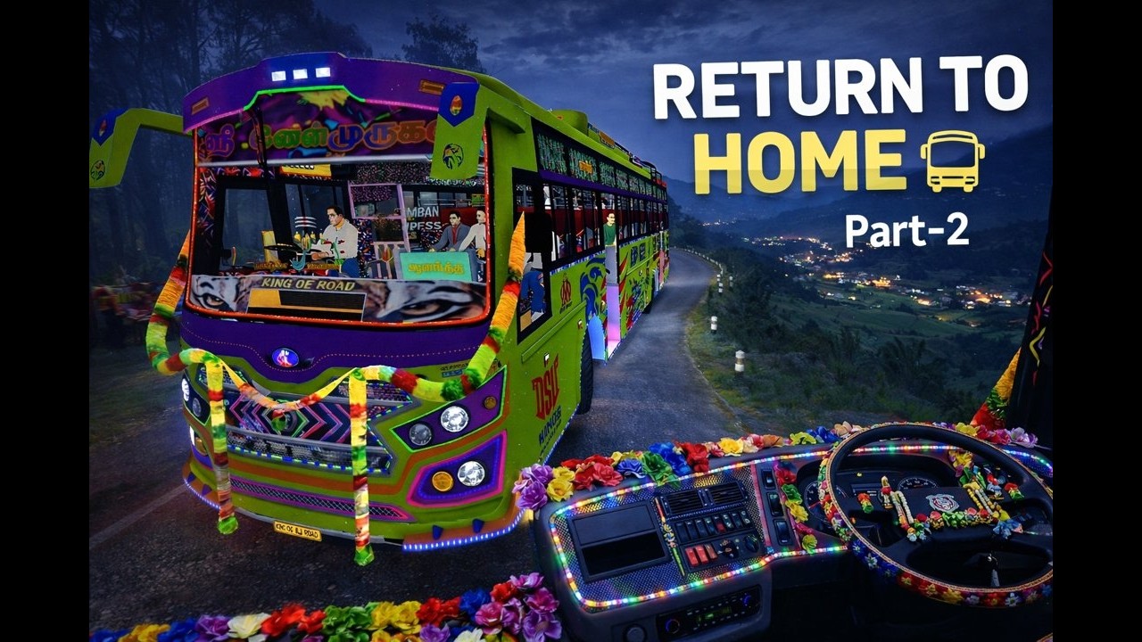 RETURN TO HOME 🚍 | Kodaikanal Night Ride Return | TN-84 Rider BUSSID | Part-2