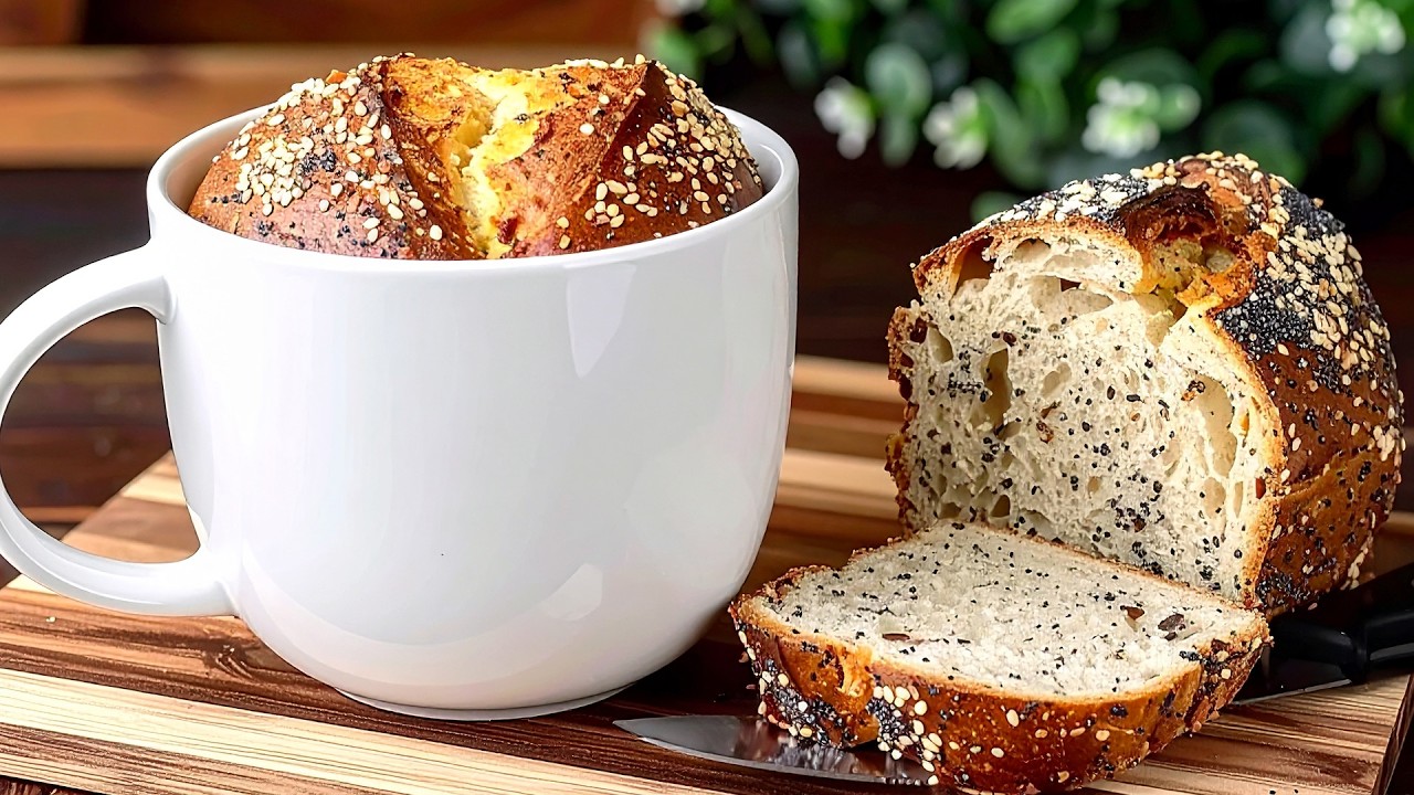 🍞 3 рецепта полезного хлеба в кружке за 5 минут! Без муки, без глютена, только чистое удовольствие!