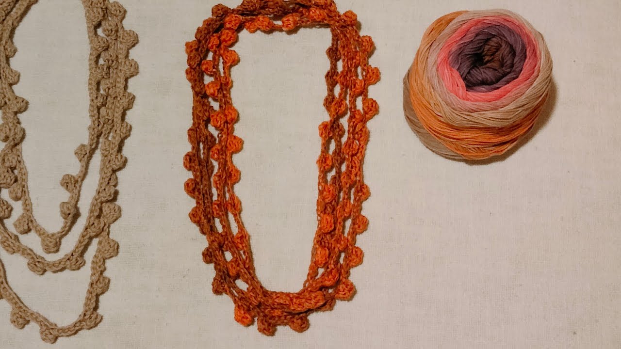 Collana all'uncinetto....bella facile veloce.... necklace crochet