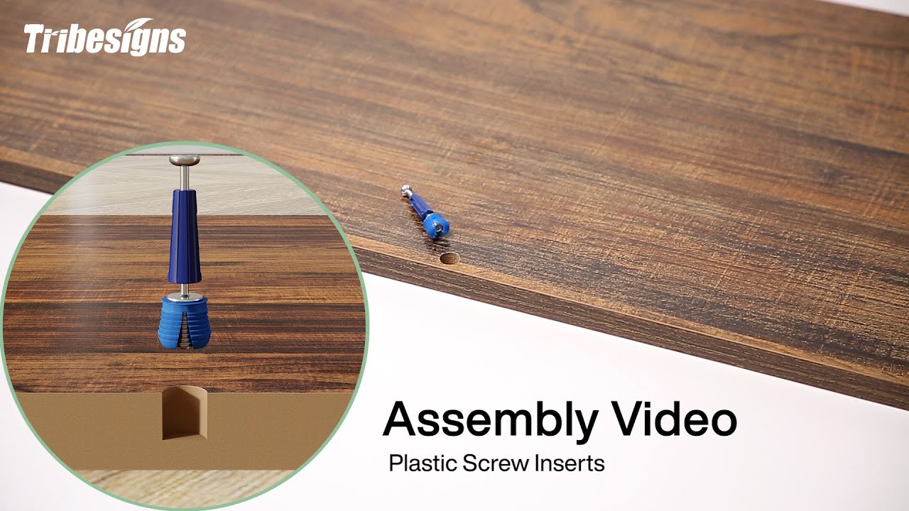 Plastic Screw Inserts - Installation Guide #assemble  #furniture  #tribesigns