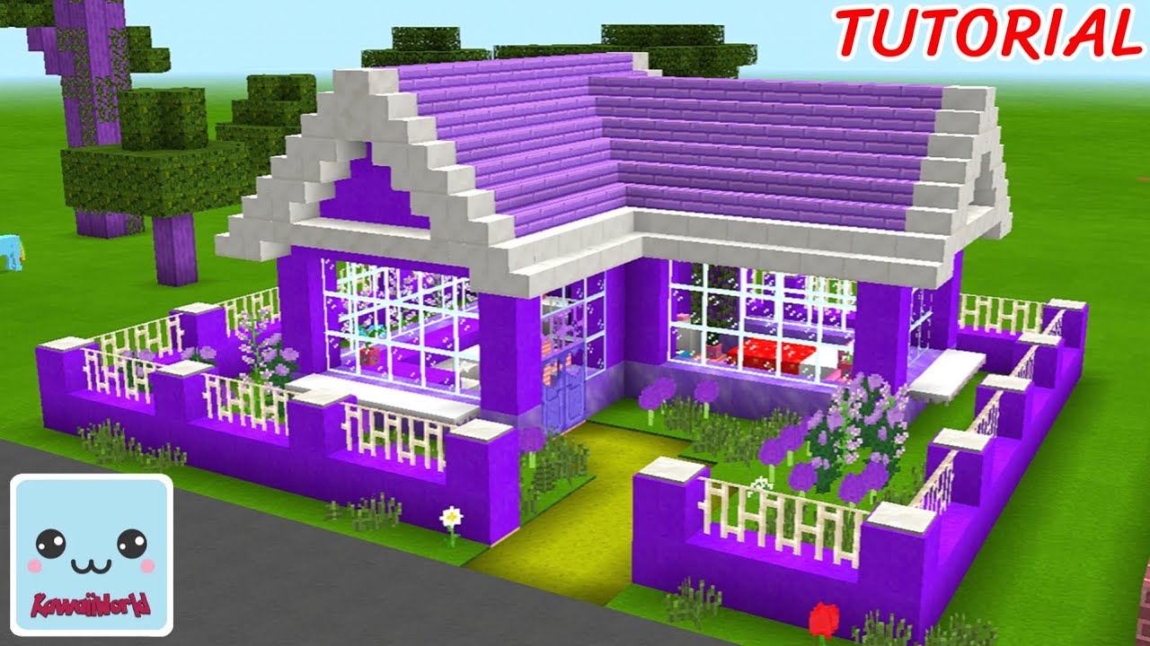 CUTE PURPLE HOUSE in Kawaii World 💜🟣 - TUTORIAL